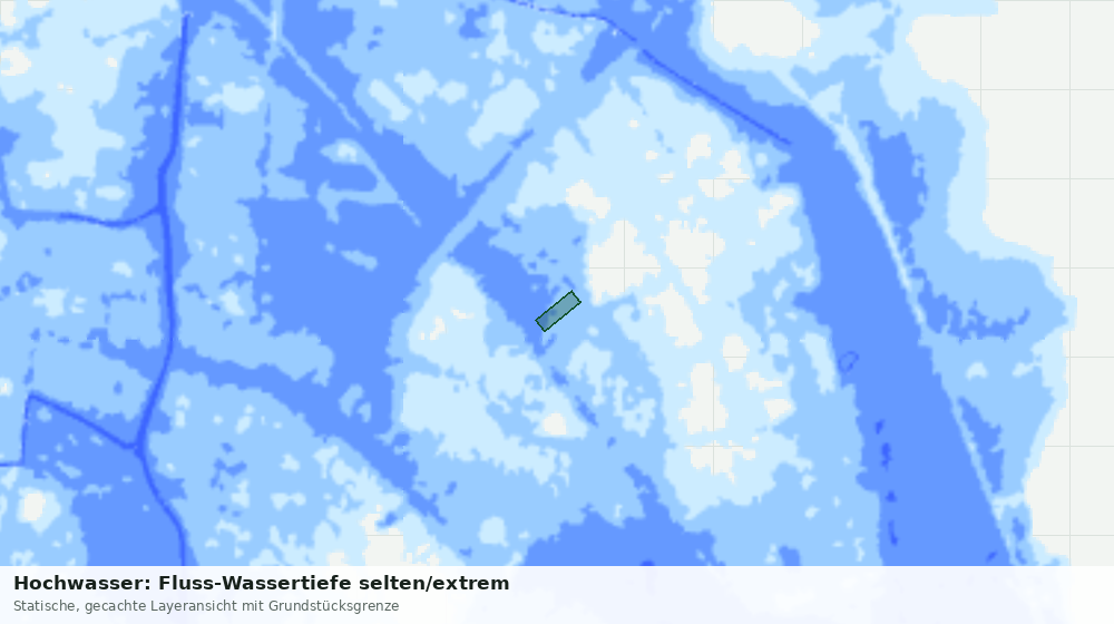 Statische Kartenansicht: Hochwasser: Fluss-Wassertiefe selten/extrem
