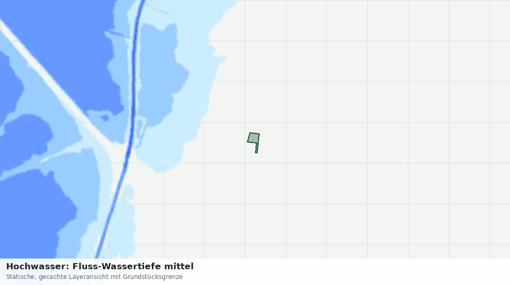 Statische Kartenansicht: Hochwasser: Fluss-Wassertiefe mittel