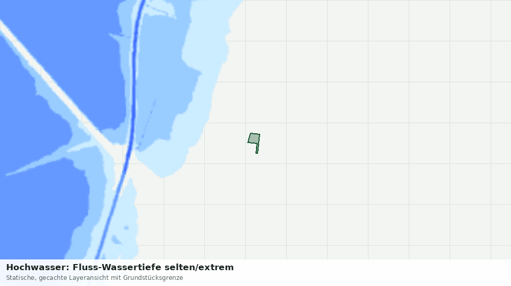 Statische Kartenansicht: Hochwasser: Fluss-Wassertiefe selten/extrem