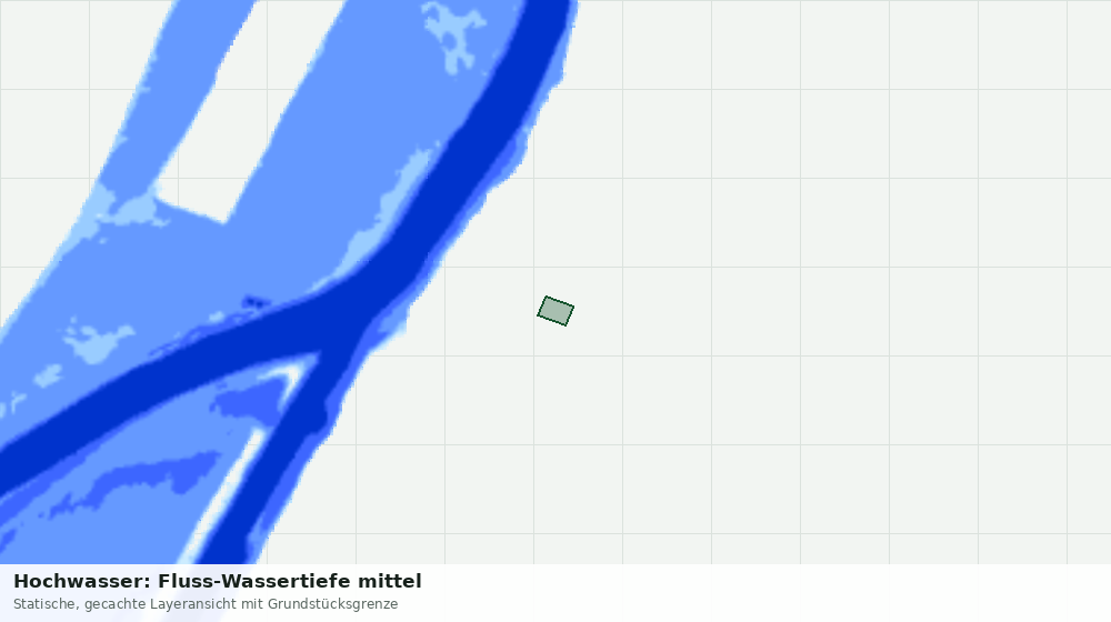 Statische Kartenansicht: Hochwasser: Fluss-Wassertiefe mittel