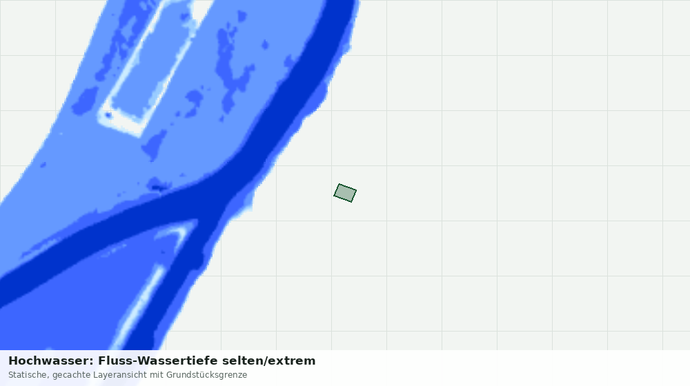 Statische Kartenansicht: Hochwasser: Fluss-Wassertiefe selten/extrem