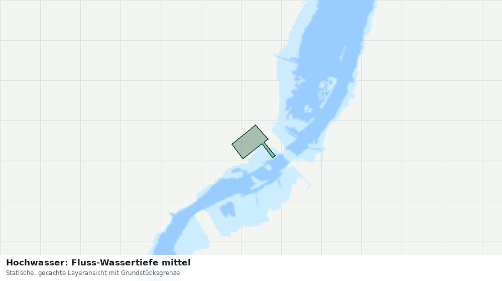 Statische Kartenansicht: Hochwasser: Fluss-Wassertiefe mittel