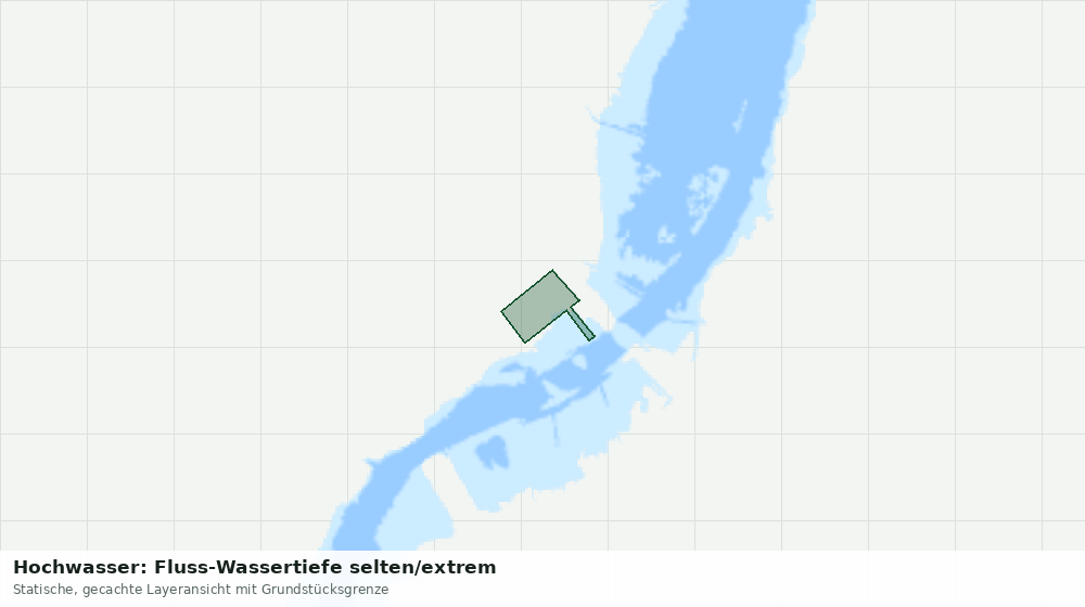 Statische Kartenansicht: Hochwasser: Fluss-Wassertiefe selten/extrem