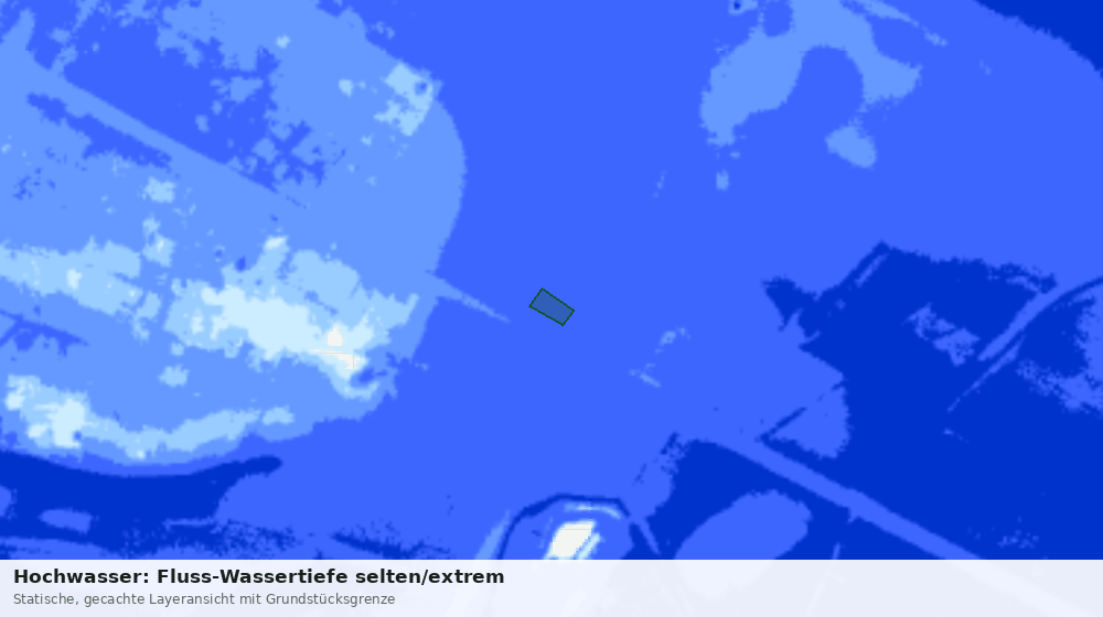 Statische Kartenansicht: Hochwasser: Fluss-Wassertiefe selten/extrem