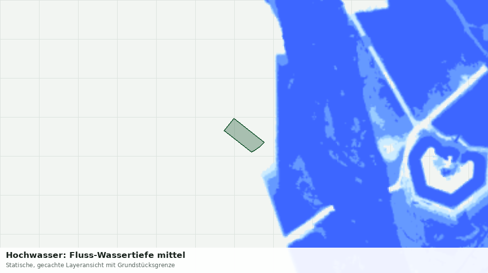 Statische Kartenansicht: Hochwasser: Fluss-Wassertiefe mittel