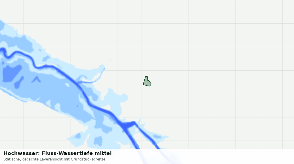 Statische Kartenansicht: Hochwasser: Fluss-Wassertiefe mittel