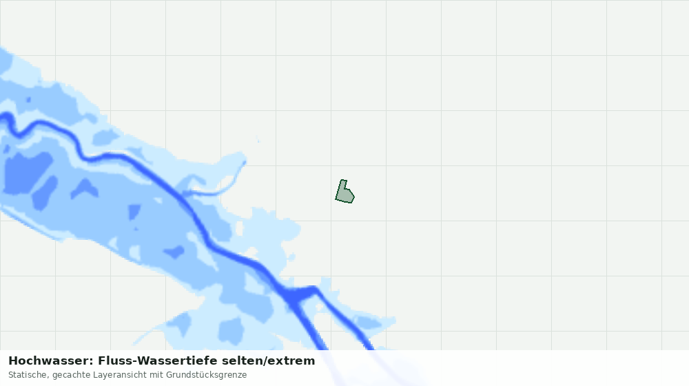 Statische Kartenansicht: Hochwasser: Fluss-Wassertiefe selten/extrem