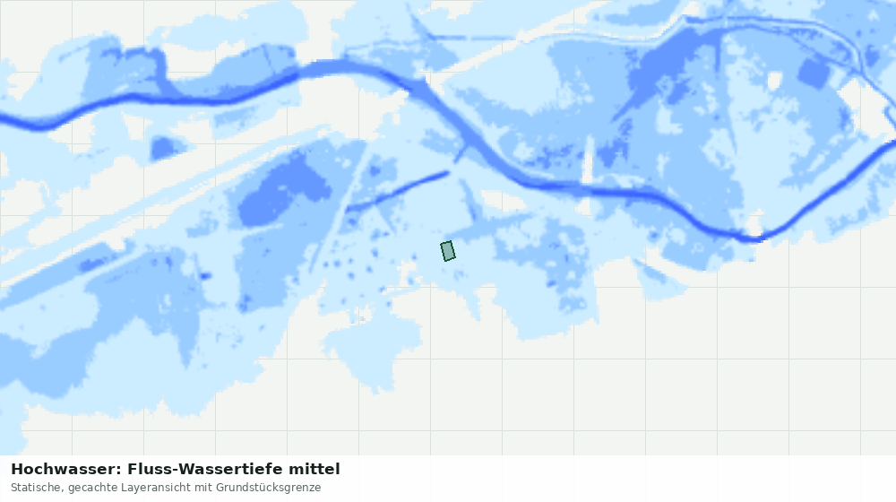 Statische Kartenansicht: Hochwasser: Fluss-Wassertiefe mittel