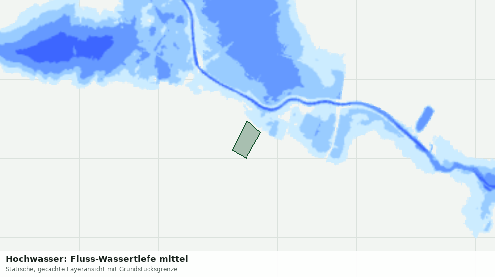 Statische Kartenansicht: Hochwasser: Fluss-Wassertiefe mittel