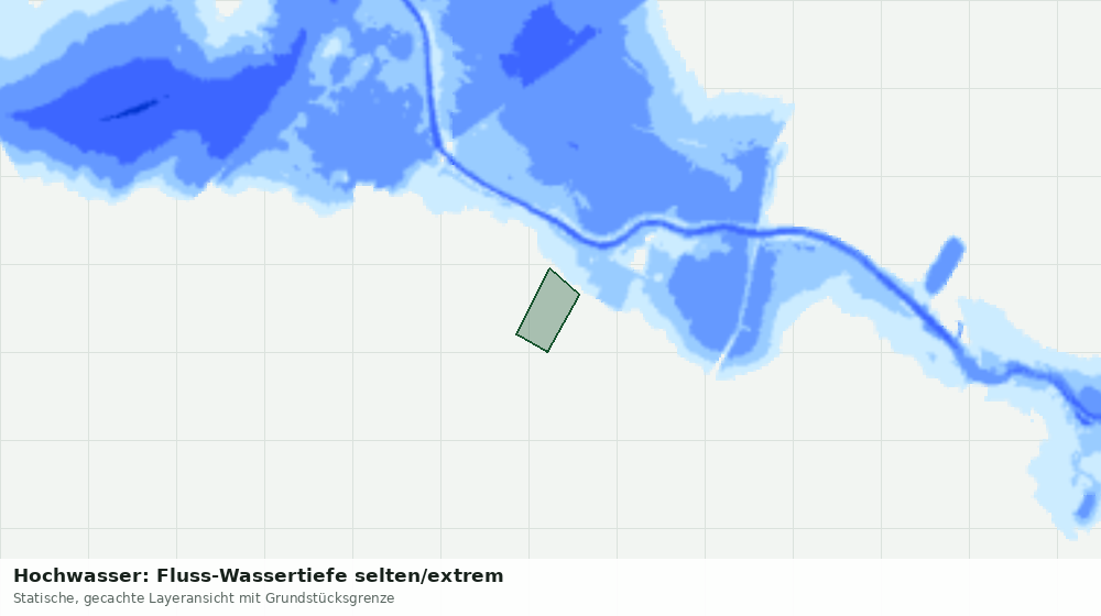 Statische Kartenansicht: Hochwasser: Fluss-Wassertiefe selten/extrem