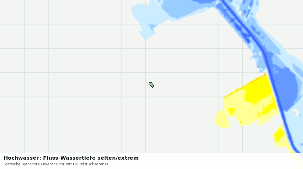 Statische Kartenansicht: Hochwasser: Fluss-Wassertiefe selten/extrem