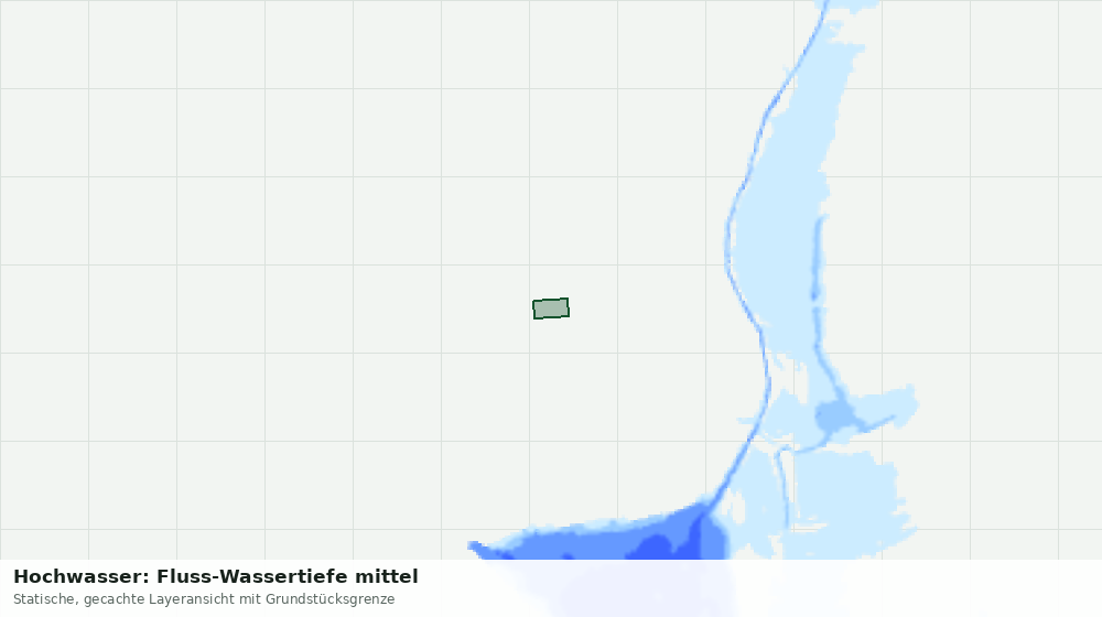 Statische Kartenansicht: Hochwasser: Fluss-Wassertiefe mittel