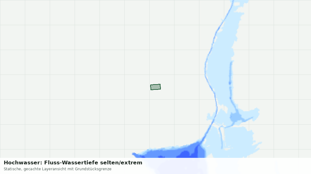 Statische Kartenansicht: Hochwasser: Fluss-Wassertiefe selten/extrem