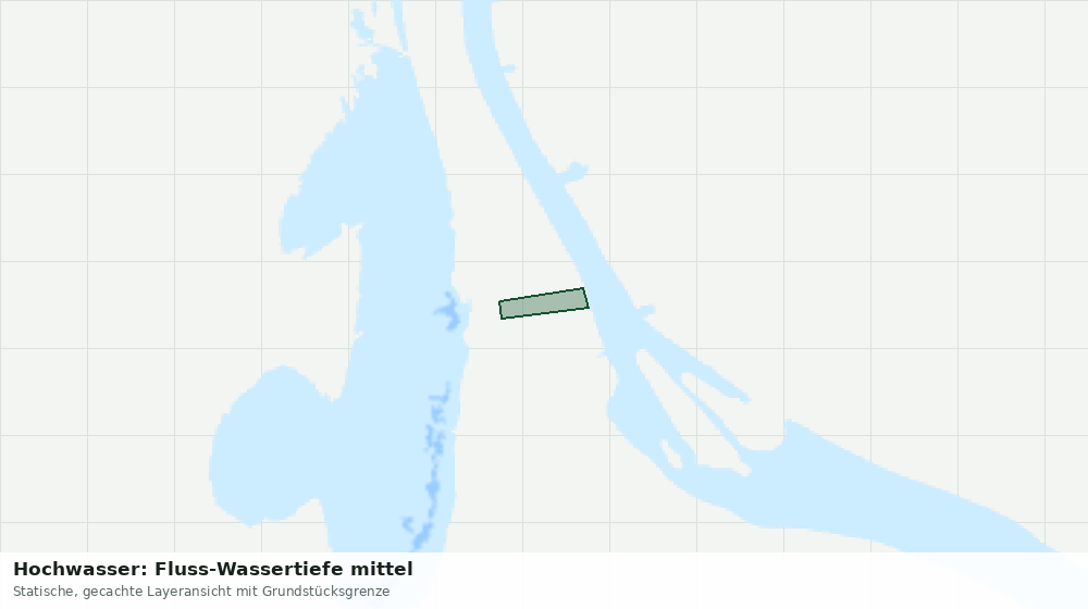 Statische Kartenansicht: Hochwasser: Fluss-Wassertiefe mittel
