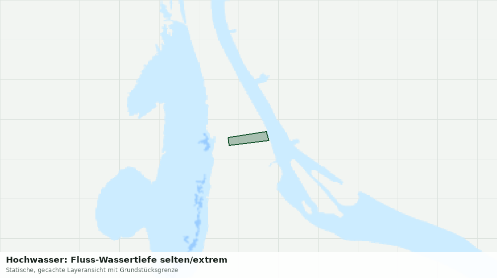 Statische Kartenansicht: Hochwasser: Fluss-Wassertiefe selten/extrem