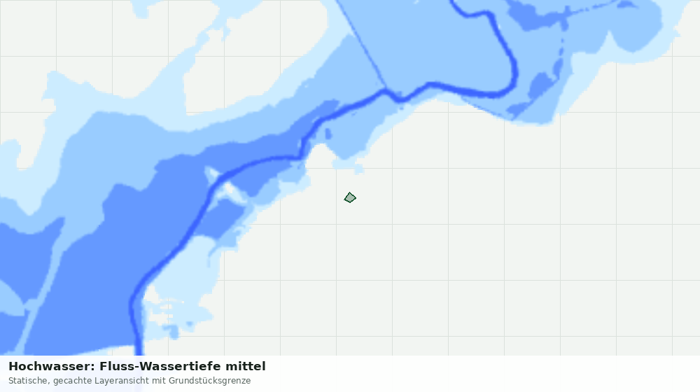 Statische Kartenansicht: Hochwasser: Fluss-Wassertiefe mittel