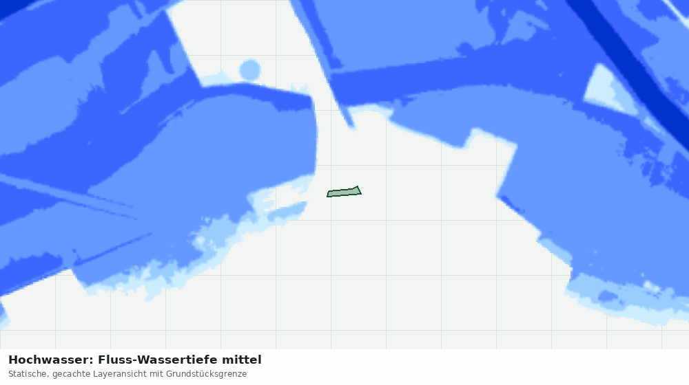 Statische Kartenansicht: Hochwasser: Fluss-Wassertiefe mittel