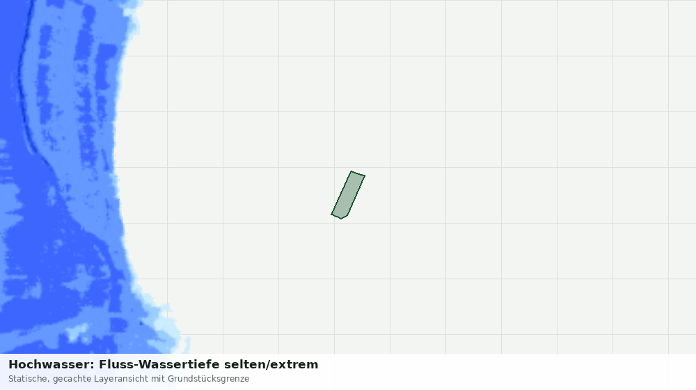 Statische Kartenansicht: Hochwasser: Fluss-Wassertiefe selten/extrem