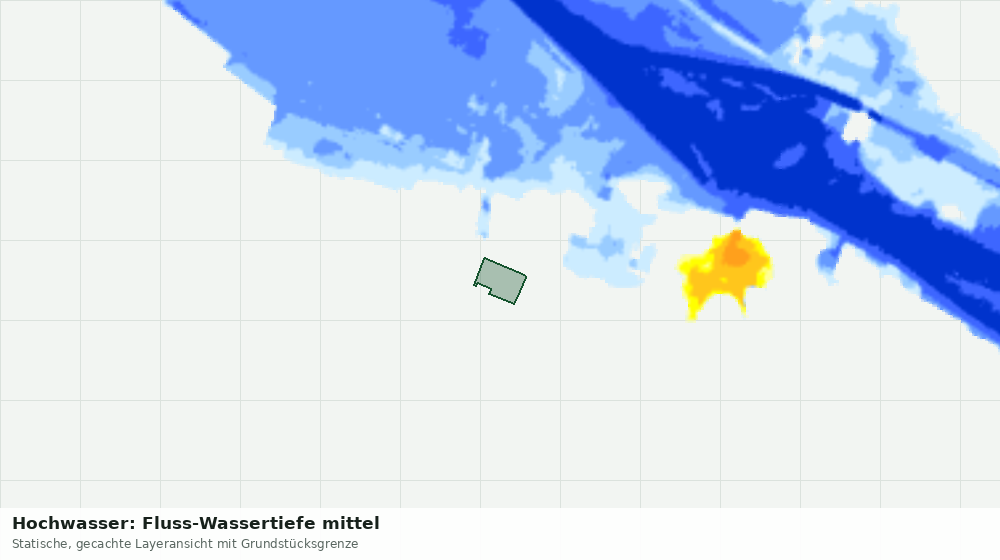 Statische Kartenansicht: Hochwasser: Fluss-Wassertiefe mittel