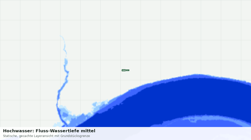 Statische Kartenansicht: Hochwasser: Fluss-Wassertiefe mittel