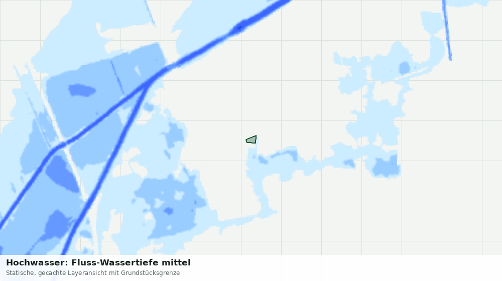 Statische Kartenansicht: Hochwasser: Fluss-Wassertiefe mittel