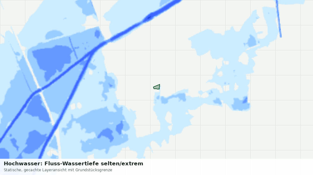 Statische Kartenansicht: Hochwasser: Fluss-Wassertiefe selten/extrem
