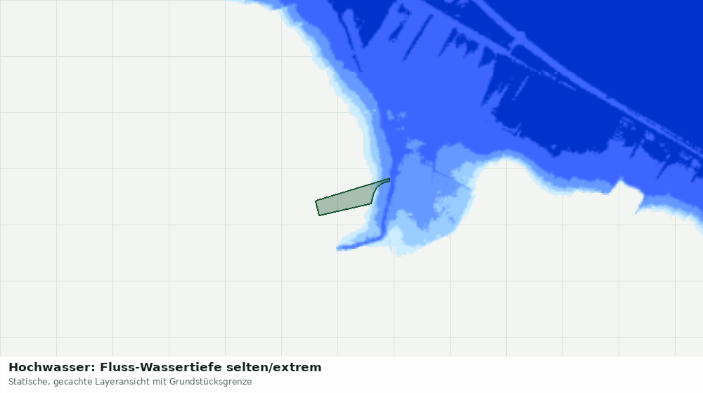 Statische Kartenansicht: Hochwasser: Fluss-Wassertiefe selten/extrem