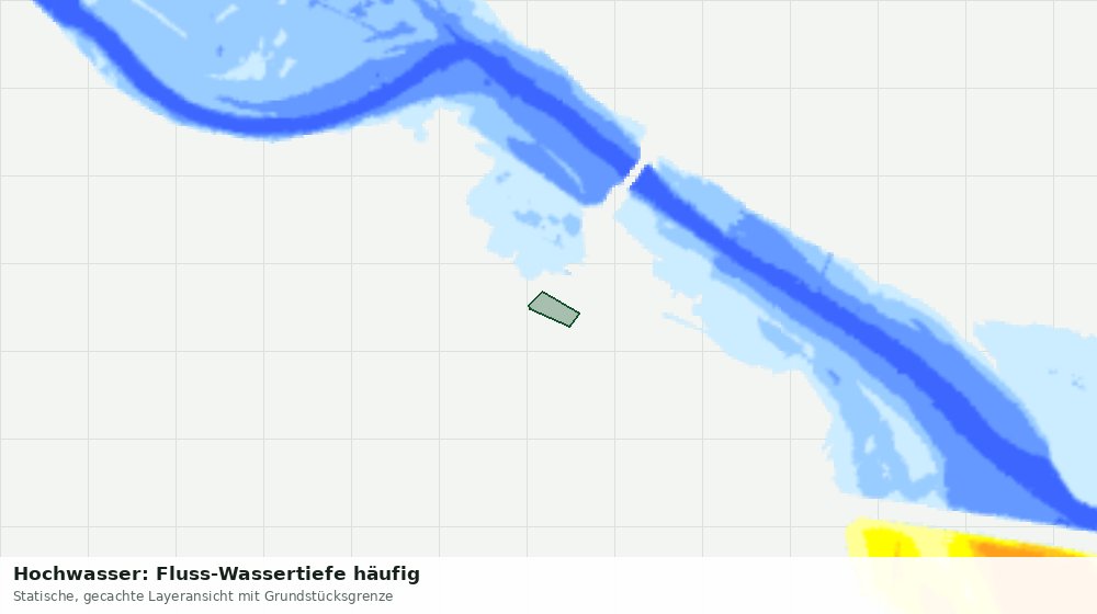 Statische Kartenansicht: Hochwasser: Fluss-Wassertiefe häufig