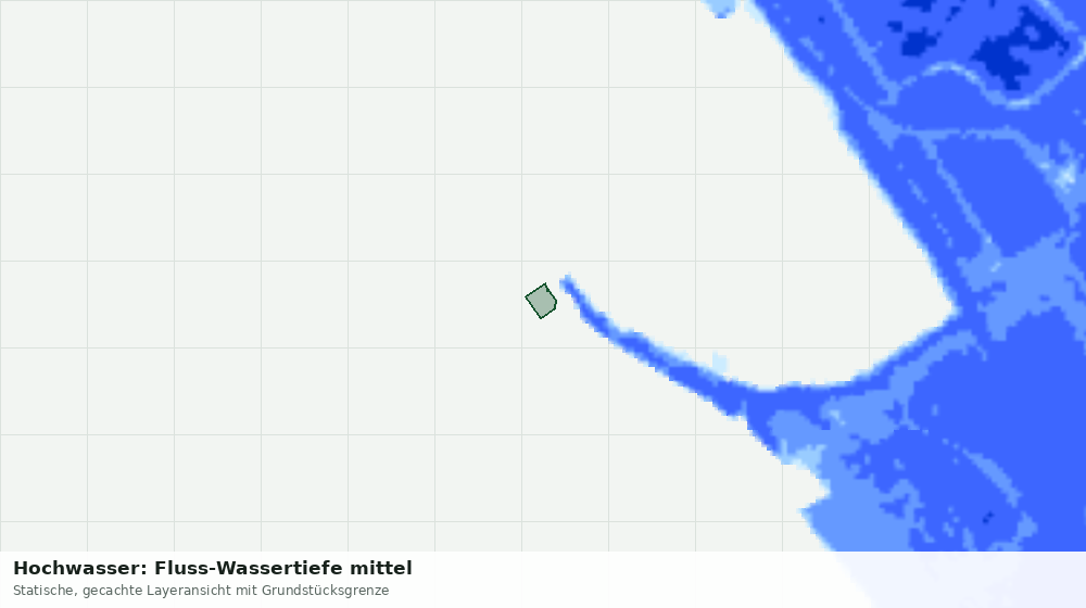 Statische Kartenansicht: Hochwasser: Fluss-Wassertiefe mittel