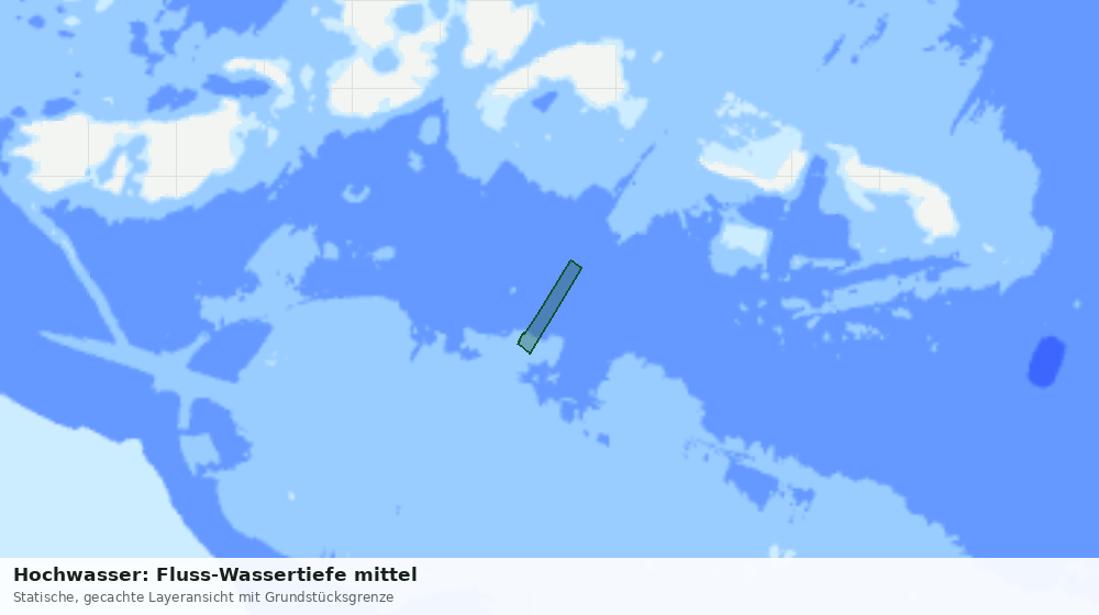 Statische Kartenansicht: Hochwasser: Fluss-Wassertiefe mittel