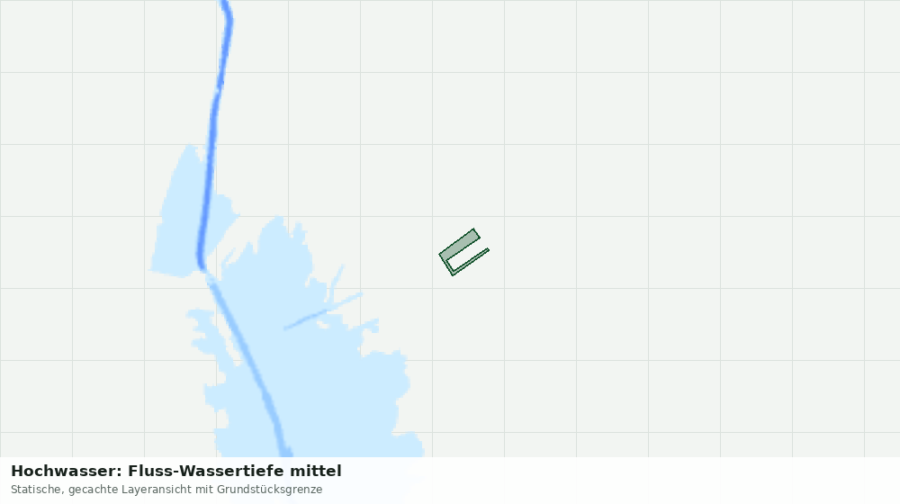 Statische Kartenansicht: Hochwasser: Fluss-Wassertiefe mittel