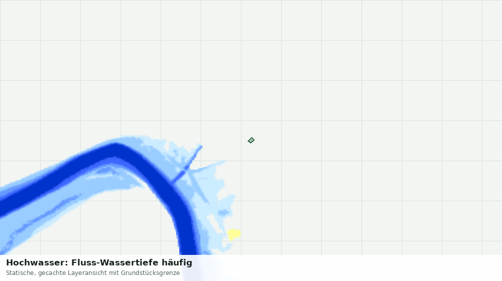 Statische Kartenansicht: Hochwasser: Fluss-Wassertiefe häufig