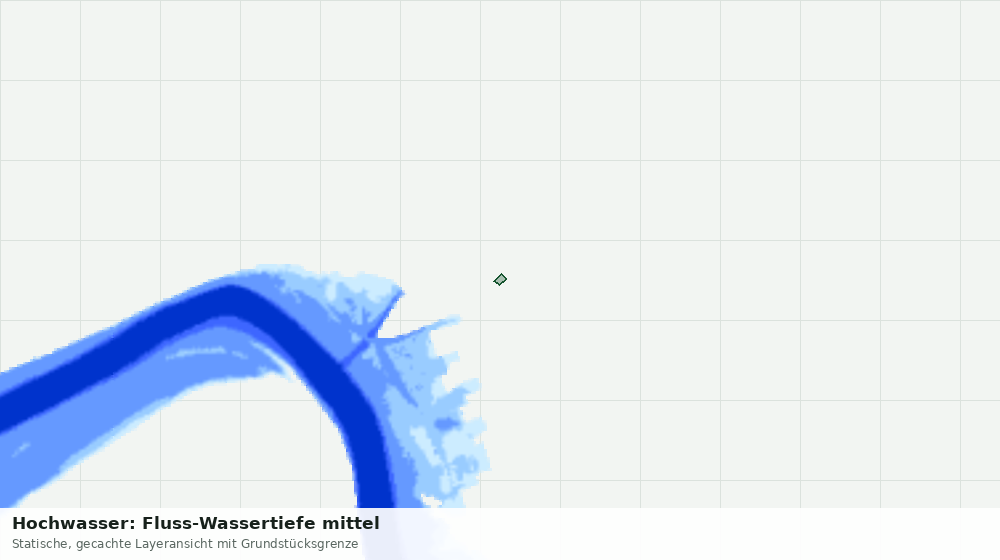 Statische Kartenansicht: Hochwasser: Fluss-Wassertiefe mittel