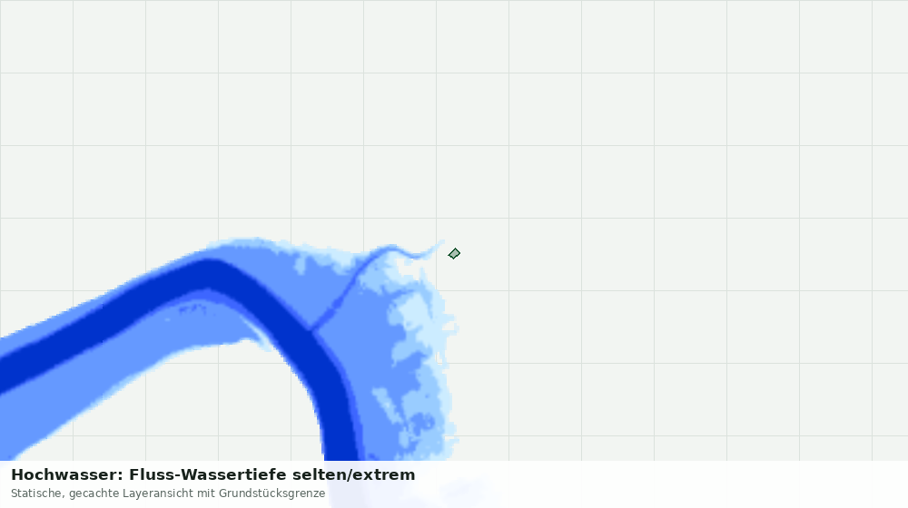 Statische Kartenansicht: Hochwasser: Fluss-Wassertiefe selten/extrem
