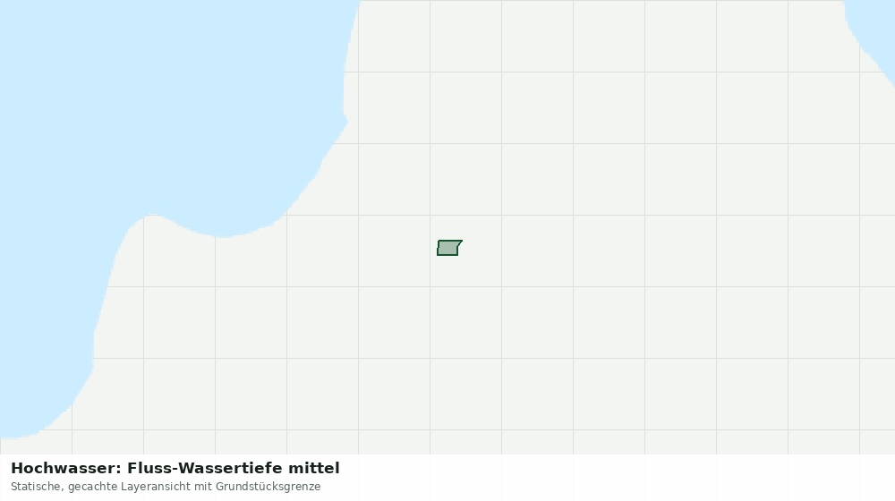 Statische Kartenansicht: Hochwasser: Fluss-Wassertiefe mittel