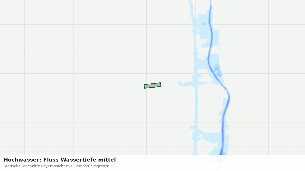 Statische Kartenansicht: Hochwasser: Fluss-Wassertiefe mittel