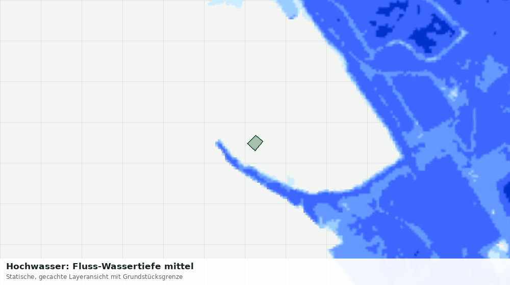 Statische Kartenansicht: Hochwasser: Fluss-Wassertiefe mittel