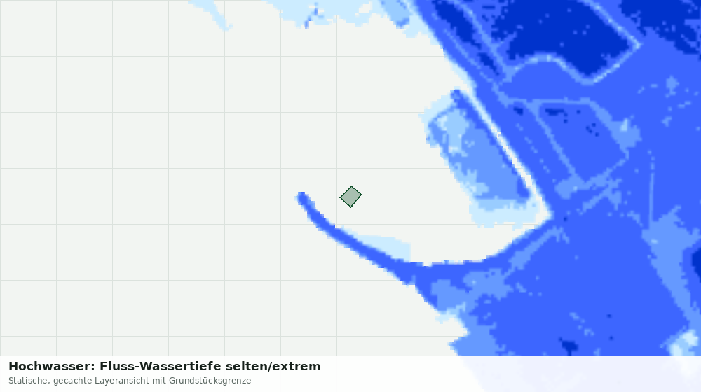Statische Kartenansicht: Hochwasser: Fluss-Wassertiefe selten/extrem