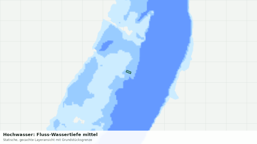 Statische Kartenansicht: Hochwasser: Fluss-Wassertiefe mittel