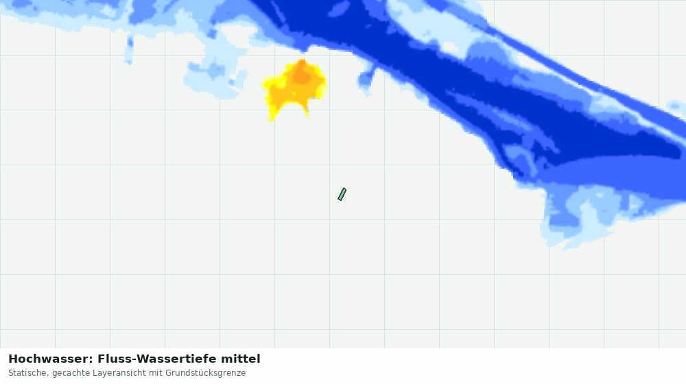 Statische Kartenansicht: Hochwasser: Fluss-Wassertiefe mittel