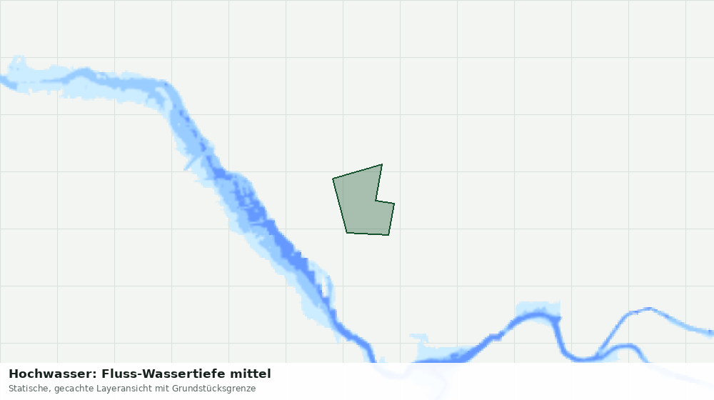 Statische Kartenansicht: Hochwasser: Fluss-Wassertiefe mittel