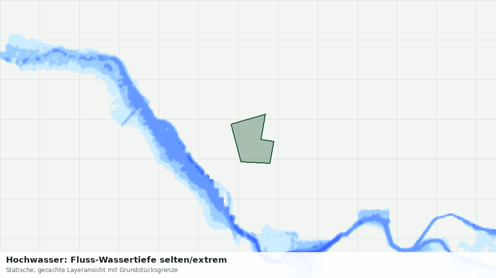 Statische Kartenansicht: Hochwasser: Fluss-Wassertiefe selten/extrem