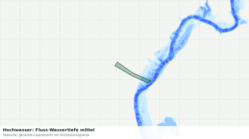 Statische Kartenansicht: Hochwasser: Fluss-Wassertiefe mittel