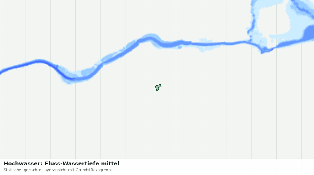 Statische Kartenansicht: Hochwasser: Fluss-Wassertiefe mittel