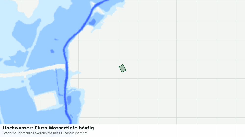 Statische Kartenansicht: Hochwasser: Fluss-Wassertiefe häufig