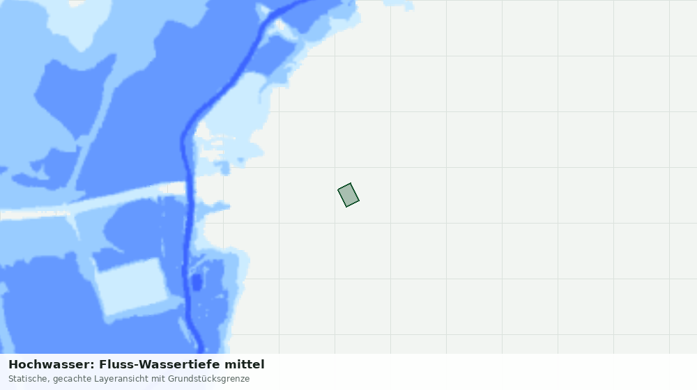 Statische Kartenansicht: Hochwasser: Fluss-Wassertiefe mittel