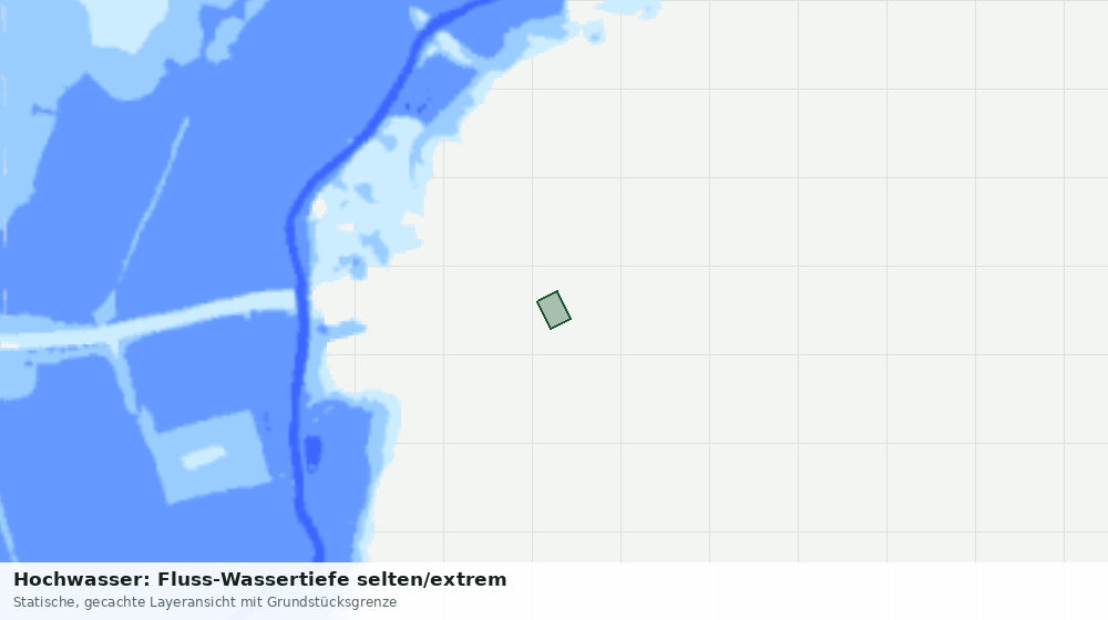 Statische Kartenansicht: Hochwasser: Fluss-Wassertiefe selten/extrem