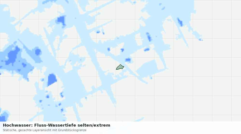 Statische Kartenansicht: Hochwasser: Fluss-Wassertiefe selten/extrem