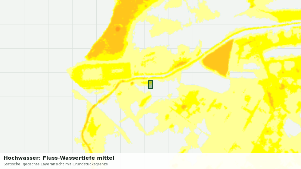 Statische Kartenansicht: Hochwasser: Fluss-Wassertiefe mittel