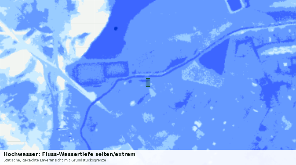 Statische Kartenansicht: Hochwasser: Fluss-Wassertiefe selten/extrem